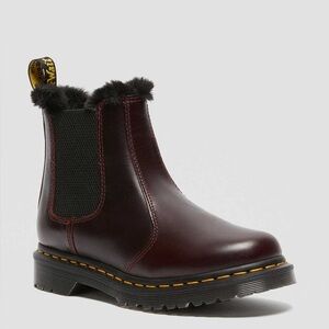 Dr. Martens 2976 Leonore Faux Fur Lined Chelsea Oxblood Maroon Boots in Size 7